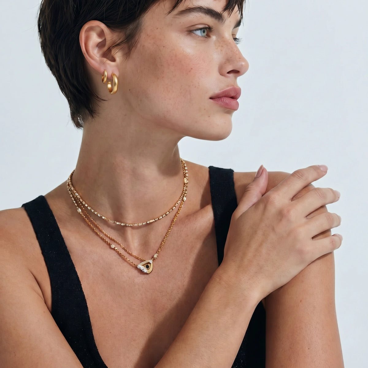 Aligning Hoops Earrings