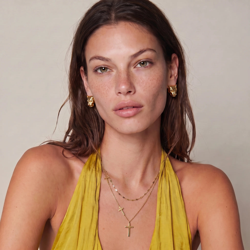 Divine Cross Layered Necklace